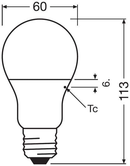 Osram LED Base Classic A Lampada, a Forma di Lampadina con Attacco E27, non dimmerabile, Sostituisce 100 watt, Opaca, Bianco Freddo, 4000 Kelvin, Confezione da 3