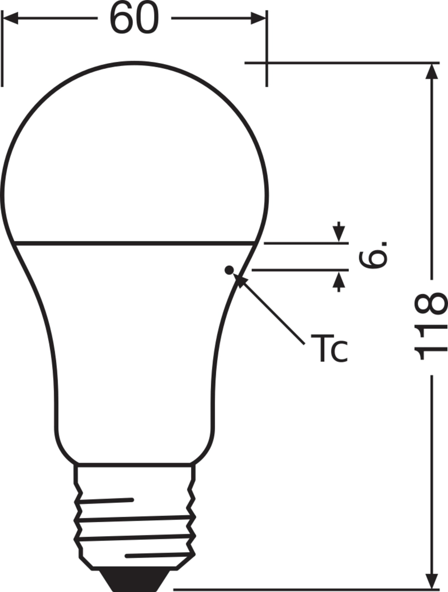 Osram LED Base Classic A Lampada, a Forma di Lampadina con Attacco E27, non dimmerabile, Sostituisce 100 watt, Opaca, Bianco Freddo, 4000 Kelvin, Confezione da 3