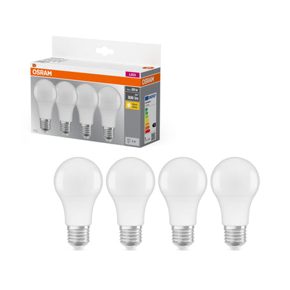 Osram LED Base Classic A Lampada, a Forma di Lampadina con Attacco E27, non dimmerabile, Sostituisce 100 watt, Opaca, Bianco Freddo, 4000 Kelvin, Confezione da 3