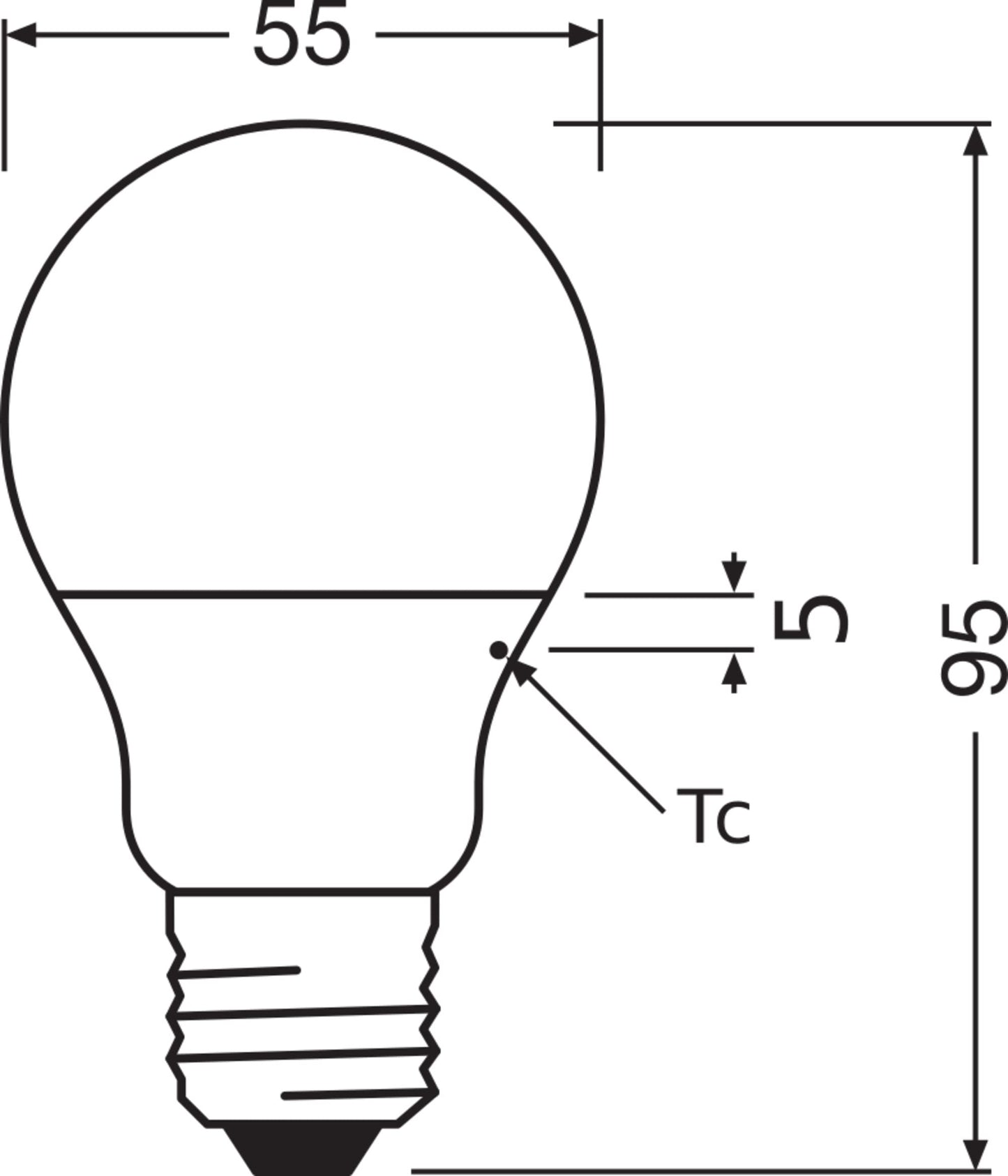 Osram LED Base Classic A Lampada, a Forma di Lampadina con Attacco E27, non dimmerabile, Sostituisce 100 watt, Opaca, Bianco Freddo, 4000 Kelvin, Confezione da 3
