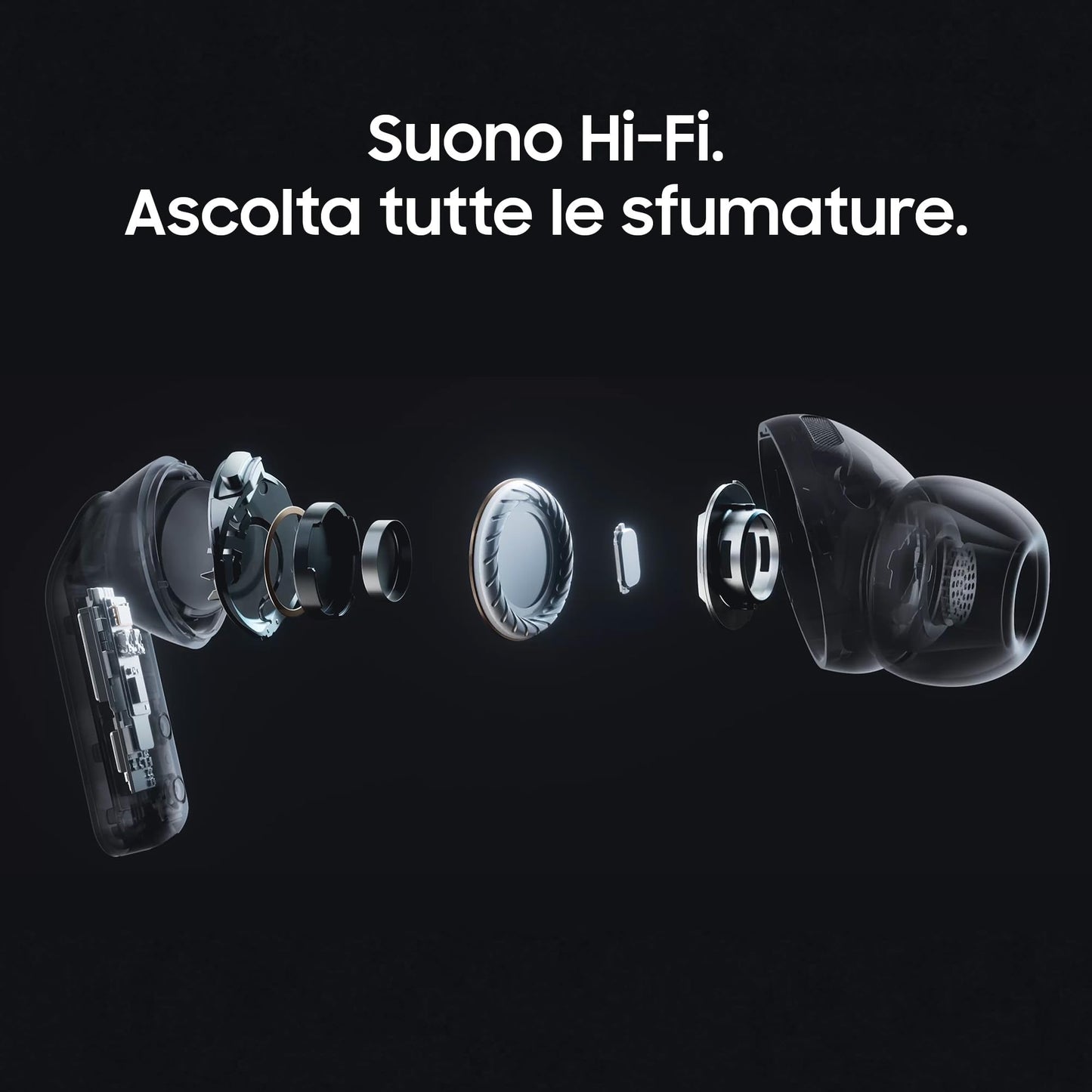 Samsung Galaxy Buds4 Pro Black, Altoparlante a 2 Vie, Doppio Amplificatore, Chiamate Cristalline, Audio 360°, ANC Migliorata, Controllo Adattivo Rumore, Galaxy AI con Comandi Vocali [ver. italiana]