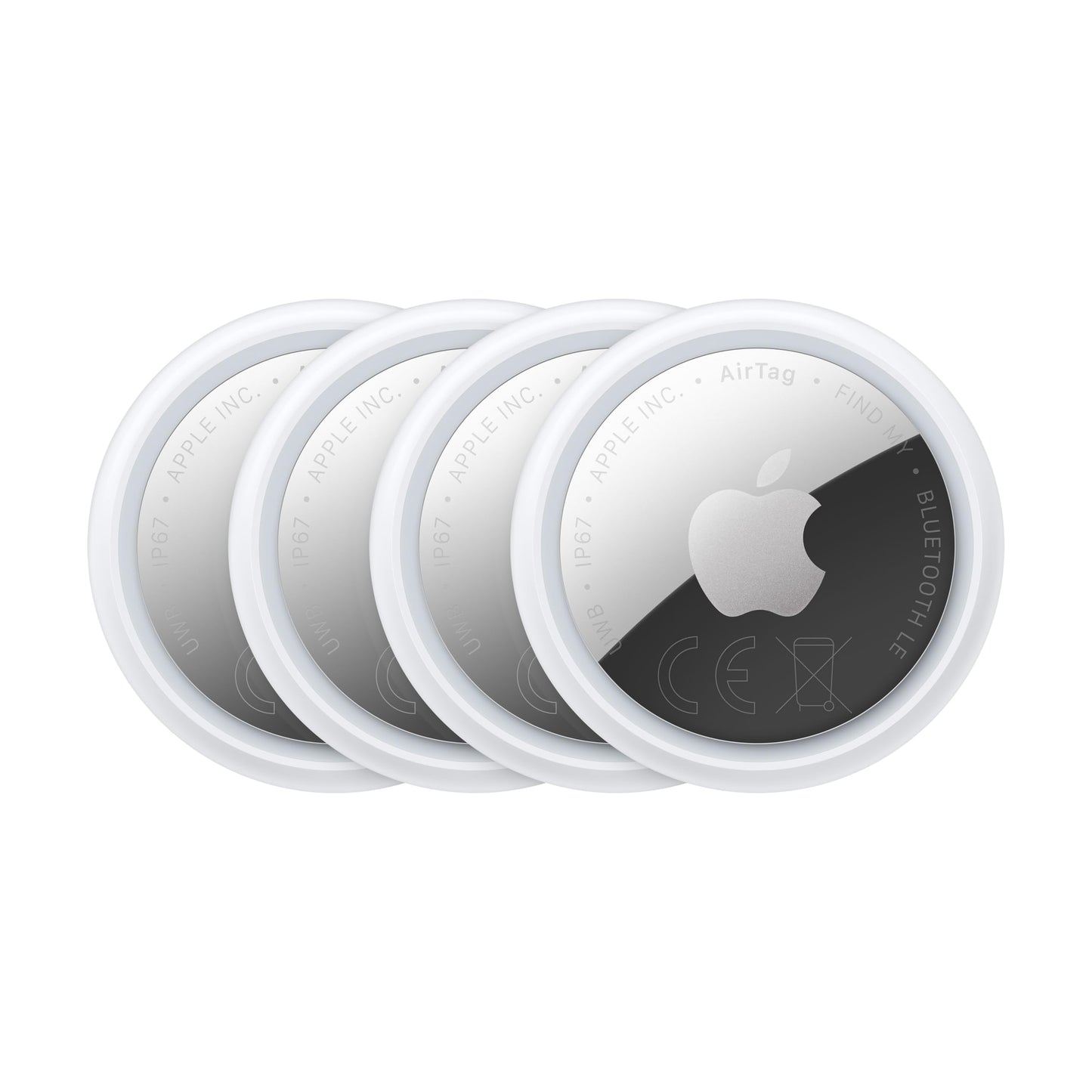 Apple AirTag (seconda generazione): utile per localizzare portachiavi, portafogli e molto altro; funziona emettendo un suono; si configura con un semplice tap da iPhone o iPad