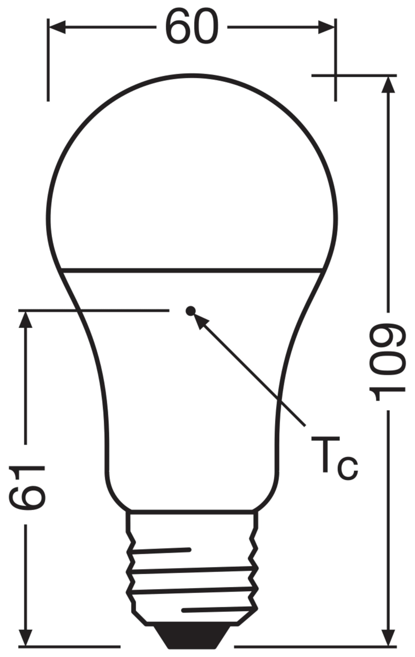 Osram LED Base Classic A Lampada, a Forma di Lampadina con Attacco E27, non dimmerabile, Sostituisce 100 watt, Opaca, Bianco Freddo, 4000 Kelvin, Confezione da 3