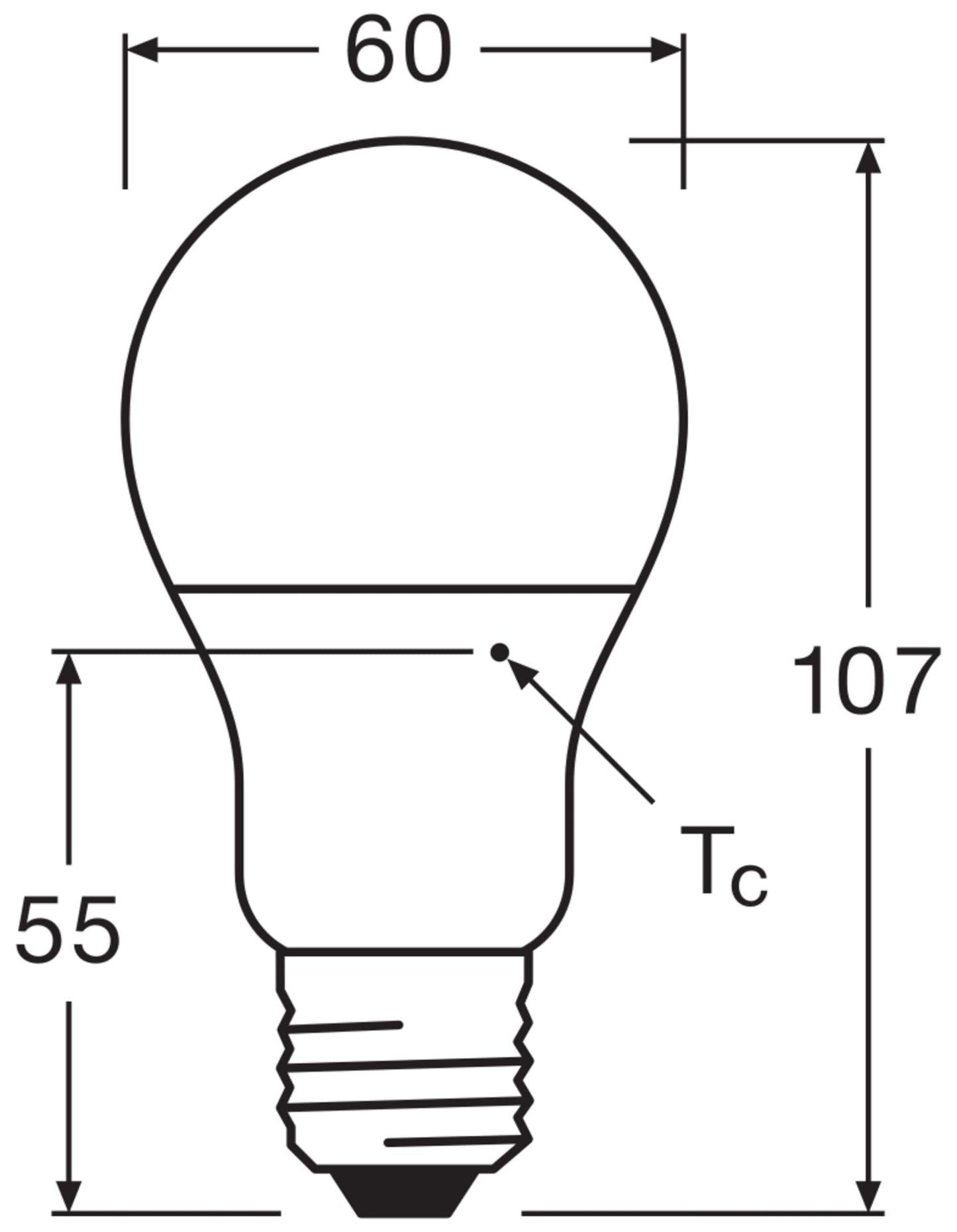 Osram LED Base Classic A Lampada, a Forma di Lampadina con Attacco E27, non dimmerabile, Sostituisce 100 watt, Opaca, Bianco Freddo, 4000 Kelvin, Confezione da 3