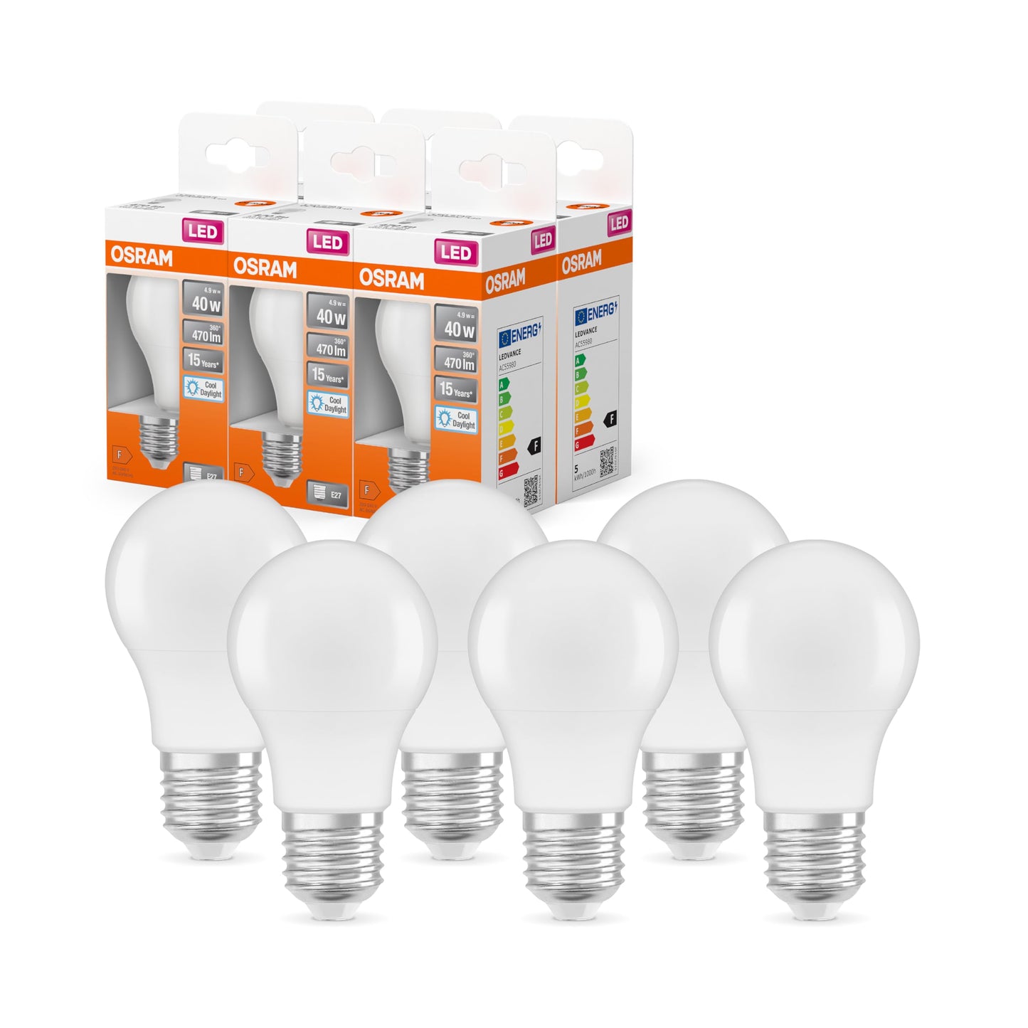 Osram LED Base Classic A Lampada, a Forma di Lampadina con Attacco E27, non dimmerabile, Sostituisce 100 watt, Opaca, Bianco Freddo, 4000 Kelvin, Confezione da 3