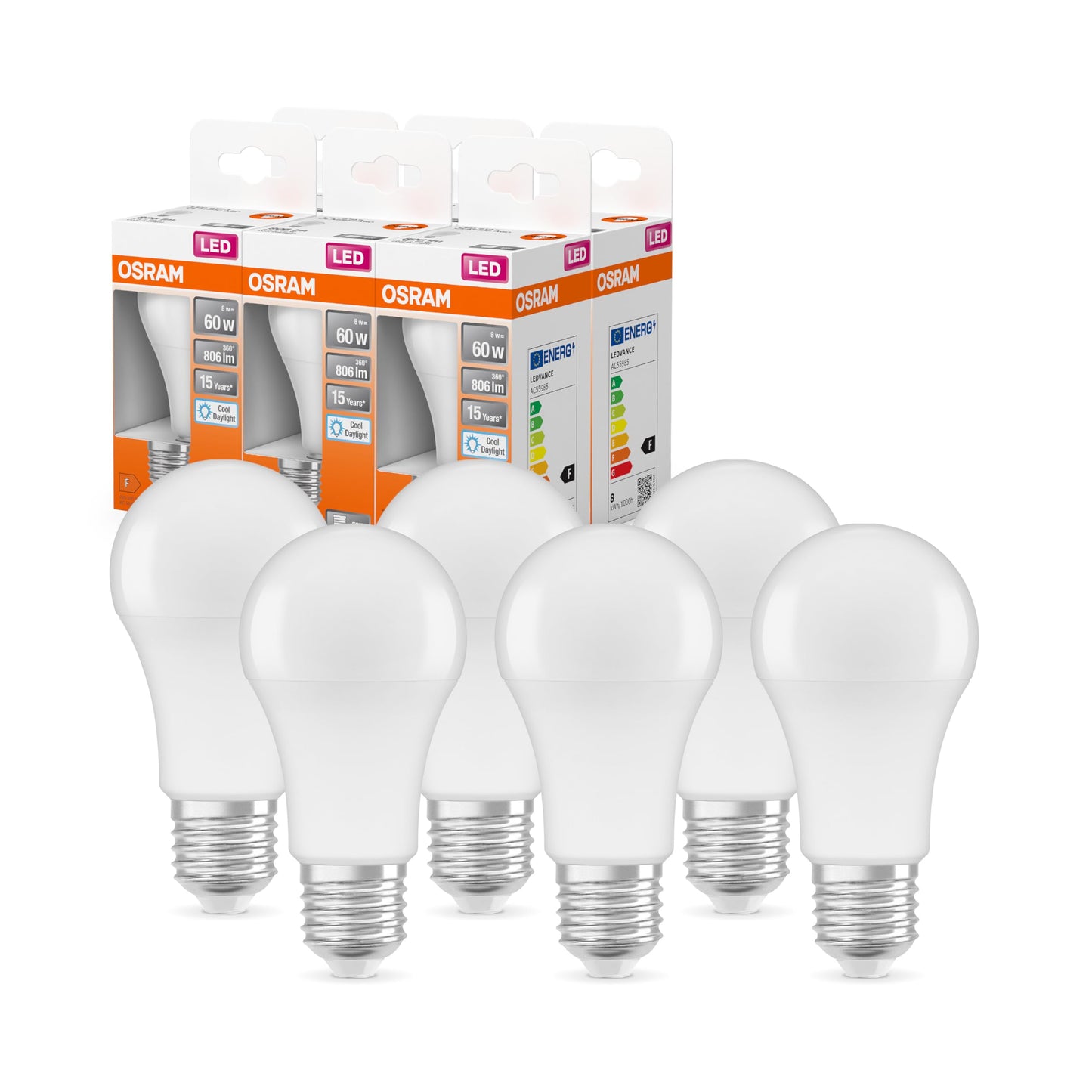 Osram LED Base Classic A Lampada, a Forma di Lampadina con Attacco E27, non dimmerabile, Sostituisce 100 watt, Opaca, Bianco Freddo, 4000 Kelvin, Confezione da 3