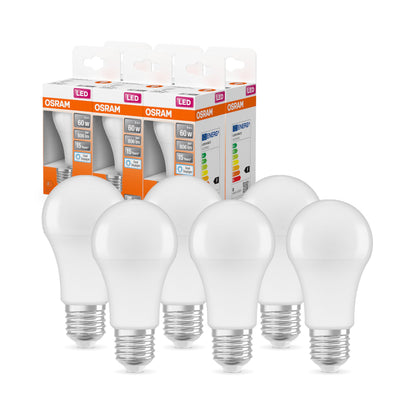 Osram LED Base Classic A Lampada, a Forma di Lampadina con Attacco E27, non dimmerabile, Sostituisce 100 watt, Opaca, Bianco Freddo, 4000 Kelvin, Confezione da 3