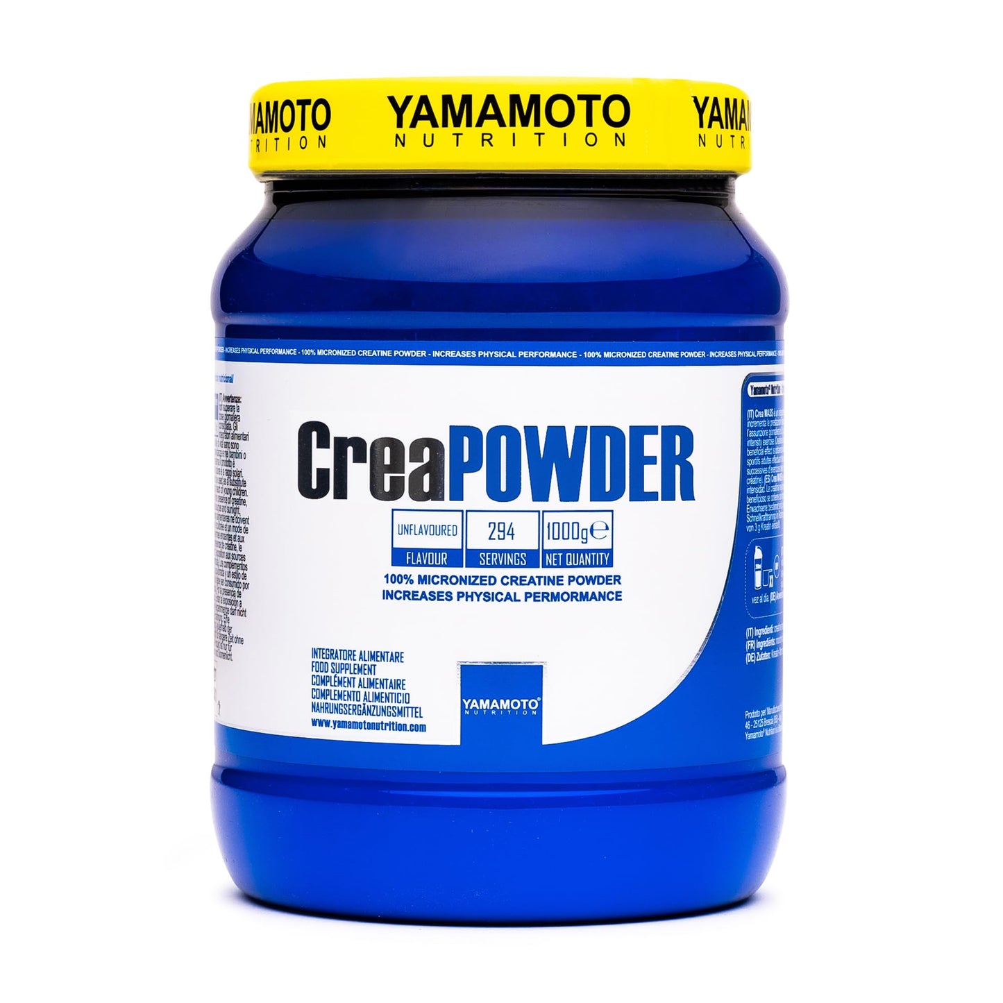 YAMAMOTO NUTRITION Creatine Crea POWDER Creapure 500 gr, Integratore Alimentare di Creatina Monoidrato in Polvere, Integratore per Sportivi, Aumenta le Prestazioni Fisiche, Non Aromatizzato